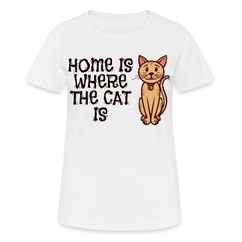 Katze Kuscheltier Haustiere Statement Heimtier - Frauen T-Shirt atmungsaktiv - Weiß - Vorne - AI Model Female 172 dark (172cm)