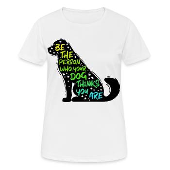 Haustiere Hund Statement Lieblingstier Kuscheltier - Frauen T-Shirt atmungsaktiv - Weiß - Vorne - AI Model Female 172 dark (172cm)