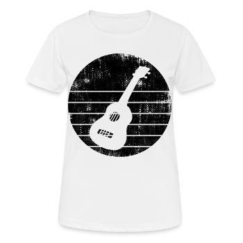 Ukulele Skizze - Frauen T-Shirt atmungsaktiv - Weiß - Vorne - AI Model Female 172 dark (172cm)