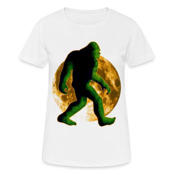 Bigfoot Sasquatch and moon - Women's Breathable T-Shirt - white - Front - AI Model Female 172 dark (172cm)