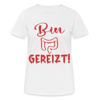 REIZDARM - BIN GEREIZT SPRÜCHE - Frauen T-Shirt atmungsaktiv - Weiß - Vorne - AI Model Female 172 dark (172cm)