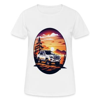 Véhicule hors route - T-shirt respirant Femme - blanc - Devant - AI Model Female 172 dark (172cm)