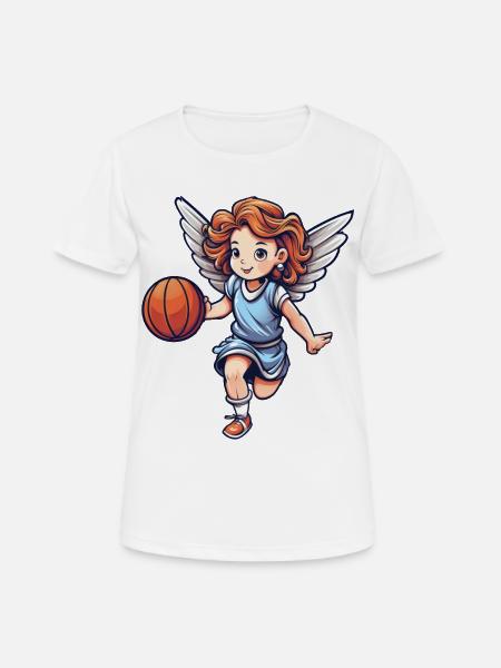 Basketball Angel - Women's Breathable T-Shirt - white