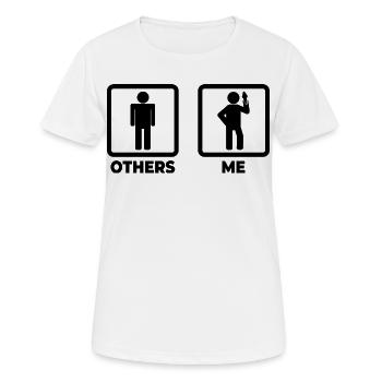 Ice Cream Stick Figure - Women's Breathable T-Shirt - white - Front - AI Model Female 172 dark (172cm)