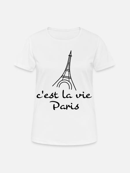 c‘est la vie - Frauen T-Shirt atmungsaktiv - Weiß