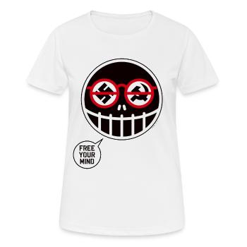 LIBÉREZ VOTRE - T-shirt respirant Femme - blanc - Devant - AI Model Female 172 dark (172cm)