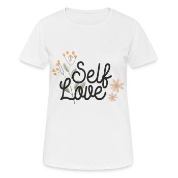 Amour de soi - T-shirt respirant Femme - blanc - Devant - AI Model Female 172 dark (172cm)