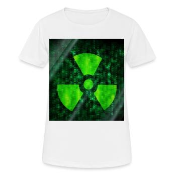 Cybersecurity Warning Icon - Frauen T-Shirt atmungsaktiv - Weiß - Vorne - AI Model Female 172 dark (172cm)