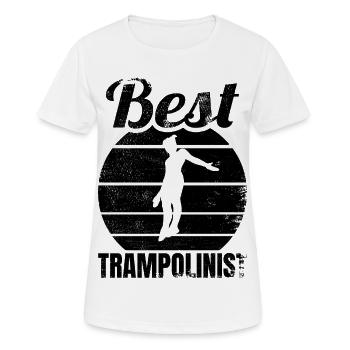 Bester Trampolinspringer - Frauen T-Shirt atmungsaktiv - Weiß - Vorne - AI Model Female 172 dark (172cm)