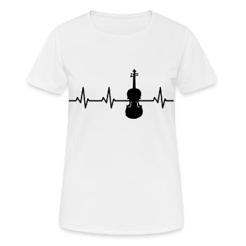 Geige Pulsschlag - Frauen T-Shirt atmungsaktiv - Weiß - Vorne - AI Model Female 172 dark (172cm)