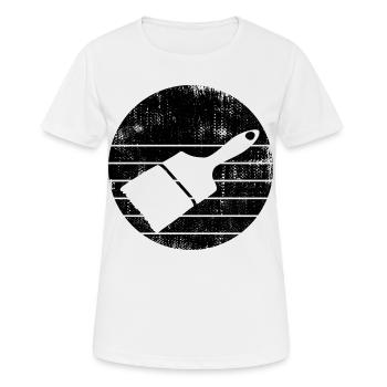 Pinceaux de peintre - T-shirt respirant Femme - blanc - Devant - AI Model Female 172 dark (172cm)
