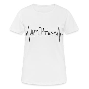 Augsburg Skyline Heartbeat Fan J’aime Augsburger - T-shirt respirant Femme - blanc - Devant - AI Model Female 172 dark (172cm)