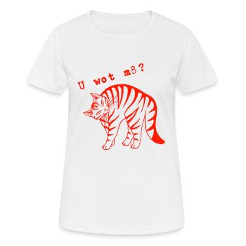 U wot mate?  - Women's Breathable T-Shirt - white - Front - AI Model Female 172 dark (172cm)