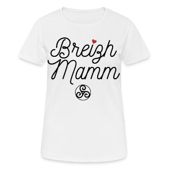 Breizh Mamm Triskell Fête des mères Bretonne - T-shirt respirant Femme - blanc - Devant - AI Model Female 172 dark (172cm)