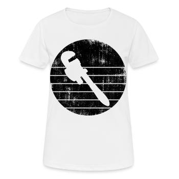 Pipe wrench - Women's Breathable T-Shirt - white - Front - AI Model Female 172 dark (172cm)