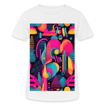 Modern Abstract Pattern - Women's Breathable T-Shirt - white - Front - AI Model Female 172 dark (172cm)