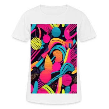 Modern Abstract Pattern - Women's Breathable T-Shirt - white - Front - AI Model Female 172 dark (172cm)