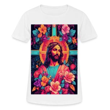 Jesus Christ - Women's Breathable T-Shirt - white - Front - AI Model Female 172 dark (172cm)