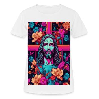 Jesus Christus - Frauen T-Shirt atmungsaktiv - Weiß - Vorne - AI Model Female 172 dark (172cm)