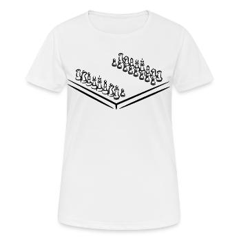 Chess pieces - Women's Breathable T-Shirt - white - Front - AI Model Female 172 dark (172cm)