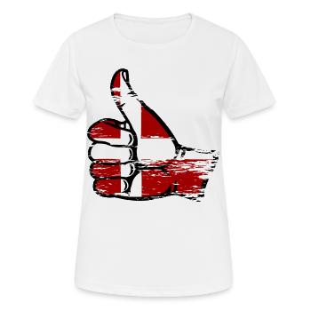 Dänemark Flagge Alles klar Symbol - Frauen T-Shirt atmungsaktiv - Weiß - Vorne - AI Model Female 172 dark (172cm)
