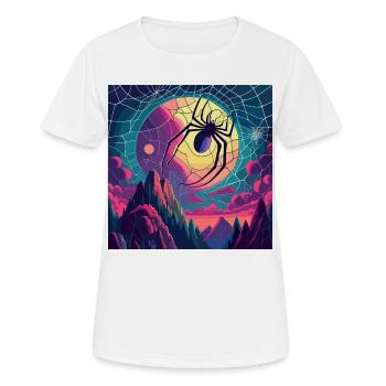 Toile d’araignée lunaire - T-shirt respirant Femme - blanc - Devant - AI Model Female 172 dark (172cm)