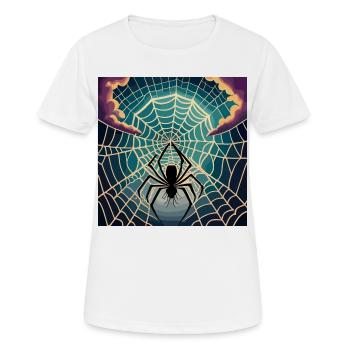 Une lune d’araignée en toile d’araignée - T-shirt respirant Femme - blanc - Devant - AI Model Female 172 dark (172cm)