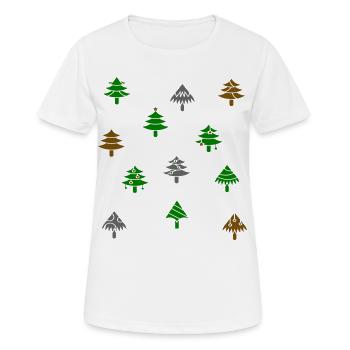 Tannenbäume - Frauen T-Shirt atmungsaktiv - Weiß - Vorne - AI Model Female 172 dark (172cm)