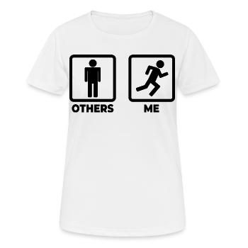 Lustiger Lauf Liebhaber - Frauen T-Shirt atmungsaktiv - Weiß - Vorne - AI Model Female 172 dark (172cm)