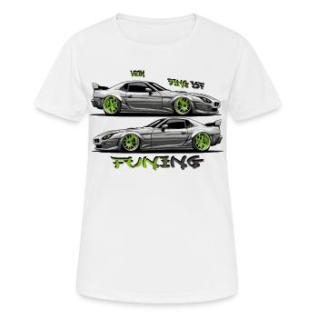 Mon truc, c’est le tuning - T-shirt respirant Femme - blanc - Devant - AI Model Female 172 dark (172cm)