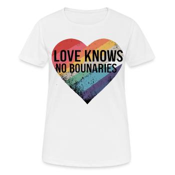 L’amour ne connaît pas de frontières - T-shirt respirant Femme - blanc - Devant - AI Model Female 172 dark (172cm)