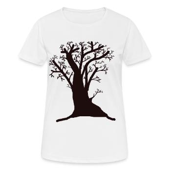 Baum Botanik Laubbaum Wald Natur Wildnis Holz Co2 - Frauen T-Shirt atmungsaktiv - Weiß - Vorne - AI Model Female 172 dark (172cm)