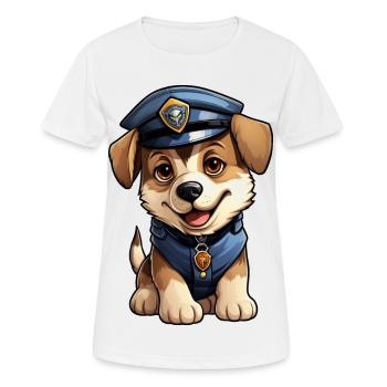 Hunde Polizistin - Frauen T-Shirt atmungsaktiv - Weiß - Vorne - AI Model Female 172 dark (172cm)