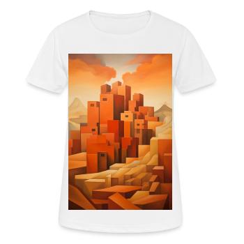 Desert Landscape, Desert Village - Women's Breathable T-Shirt - white - Front - AI Model Female 172 dark (172cm)