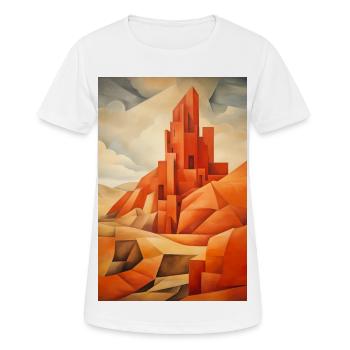 Desert Landscape, Desert Village - Women's Breathable T-Shirt - white - Front - AI Model Female 172 dark (172cm)