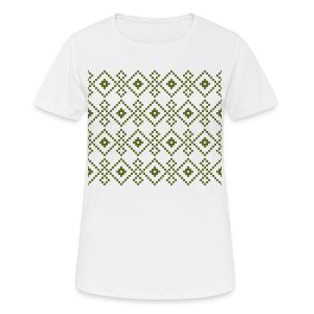 Christmas Plain Sweater (green) - Women's Breathable T-Shirt - white - Front - AI Model Female 172 dark (172cm)