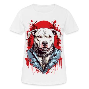 Hunderasse Pitbulls - Frauen T-Shirt atmungsaktiv - Weiß - Vorne - AI Model Female 172 dark (172cm)