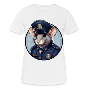 Ratten Polizistin - Frauen T-Shirt atmungsaktiv - Weiß - Vorne - AI Model Female 172 dark (172cm)