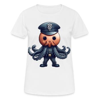 Tintenfisch Polizistin - Frauen T-Shirt atmungsaktiv - Weiß - Vorne - AI Model Female 172 dark (172cm)