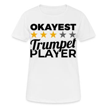 Trompettiste moyen - T-shirt respirant Femme - blanc - Devant - AI Model Female 172 dark (172cm)