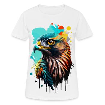 Falcon Colorful - Colorful Falcon - Goshawk Bird - Women's Breathable T-Shirt - white - Front - AI Model Female 172 dark (172cm)