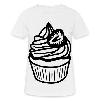 Torte - Frauen T-Shirt atmungsaktiv - Weiß - Vorne - AI Model Female 172 dark (172cm)
