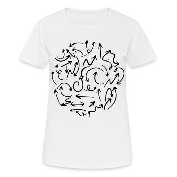Asked me for directions - Women's Breathable T-Shirt - white - Front - AI Model Female 172 dark (172cm)