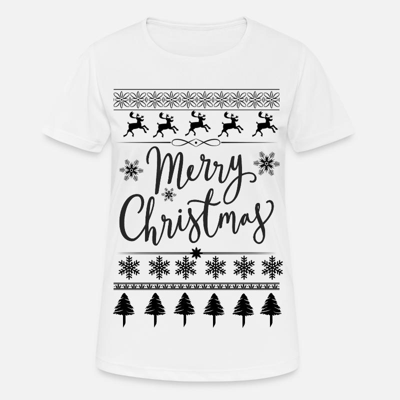 Joyeux Noël Scripté - T-shirt respirant Femme - blanc