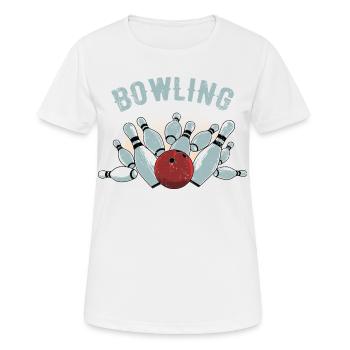 Croquis de Bowling Strike - T-shirt respirant Femme - blanc - Devant - AI Model Female 172 dark (172cm)