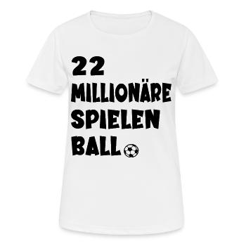 MULTI MILLIONÄRE SPIELEN BALL - Frauen T-Shirt atmungsaktiv - Weiß - Vorne - AI Model Female 172 dark (172cm)
