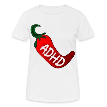 NEUORDIVERSITY ADHD PEPERONI - Women's Breathable T-Shirt - white - Front - AI Model Female 172 dark (172cm)