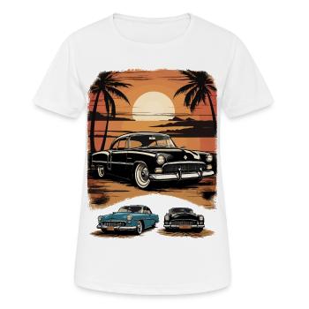 Classic Cars 1950 - Frauen T-Shirt atmungsaktiv - Weiß - Vorne - AI Model Female 172 dark (172cm)