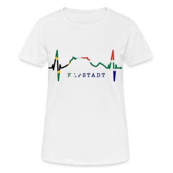 Cape Town Skyline Heartbeat Afrique du Sud Montagne de la Table - T-shirt respirant Femme - blanc - Devant - AI Model Female 172 dark (172cm)