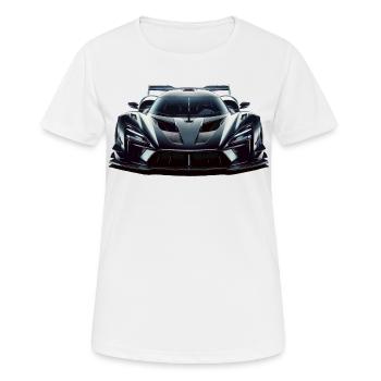 Futuristischer, extrem leistungsstarker Rennwagen - Frauen T-Shirt atmungsaktiv - Weiß - Vorne - AI Model Female 172 dark (172cm)